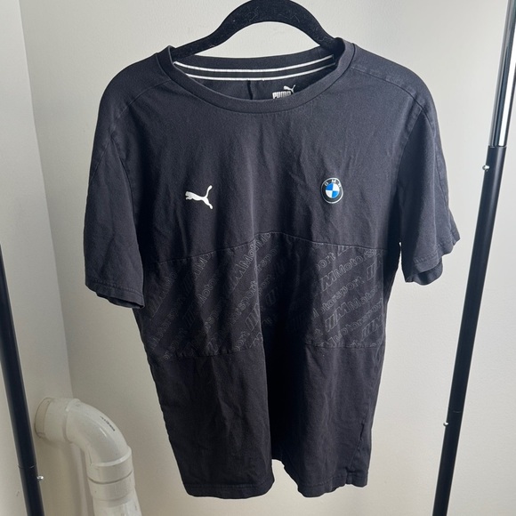 PUMA x BMW Motorsport Black Graphic Cotton T-Shirt Size Medium - Picture 2 of 7